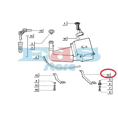 STAFFA SUPPORTO SERBATOIO APE 50