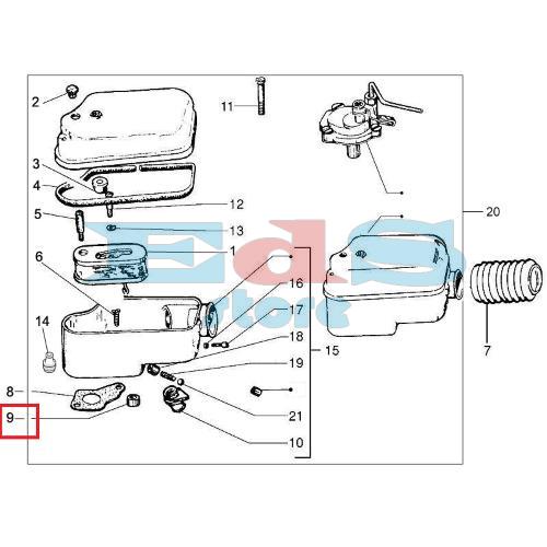 BOCCOLA SU SCATOLA CARBURATORE PX CON MISCELATORE