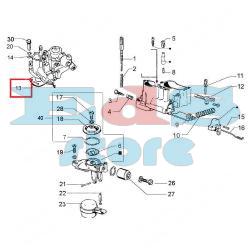 GASKET BETWEEN CARBURETOR BOWL AND ENGINE CASE – VESPA PX 125 150 PE 200 – COSA T5 RALLY ALL MODELS