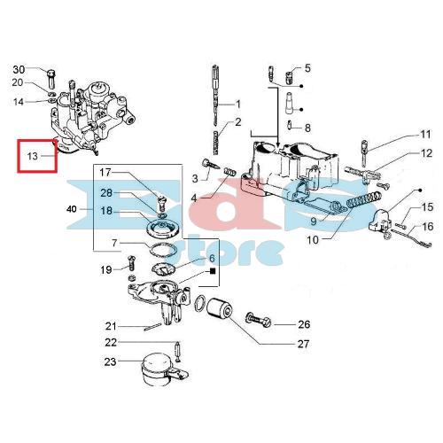 GASKET BETWEEN CARBURETOR BOWL AND ENGINE CASE – VESPA PX 125 150 PE 200 – COSA T5 RALLY ALL MODELS
