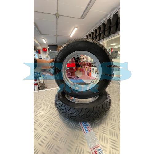 COPPIA CERCHIO TUBELESS INTERO - CON PIRELLI ANGEL 3.50-10 RUOTA DA 10 - GRIGIO