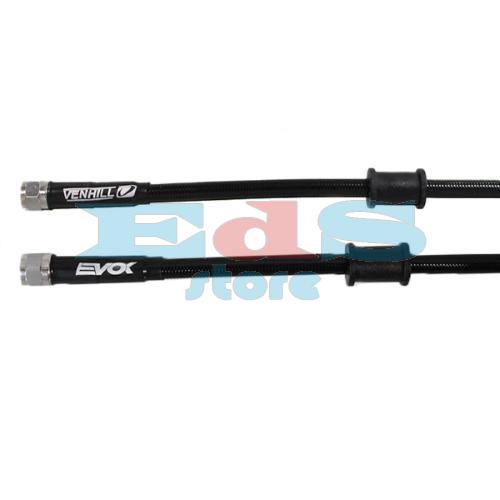 800MM BRAKE HOSE - 1/8 BSP SWIVEL NUTS - BLACK