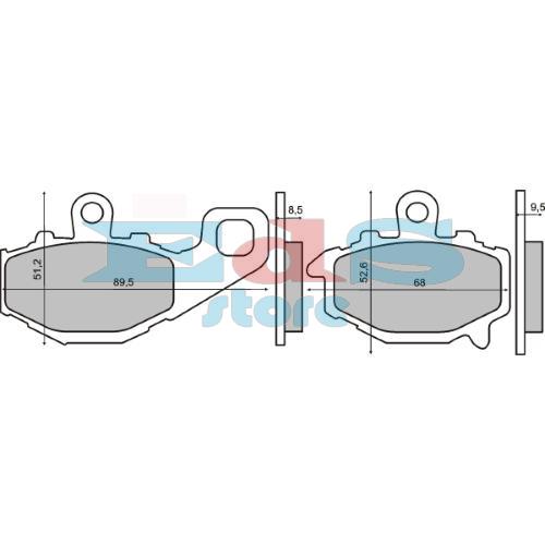 RMS Organic Brake Pads Kawasaki 400-1100cc