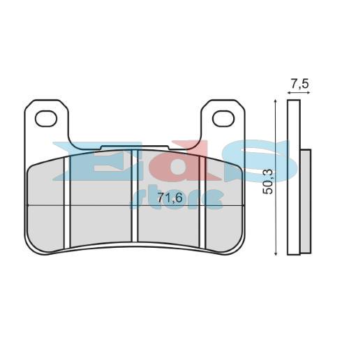 RMS Organic Brake Pads Kawasaki Z1000 Abs