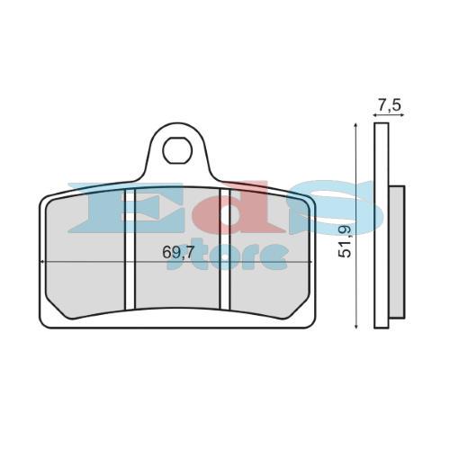 RMS Organic Brake Pads Peugeot XR7 50cc