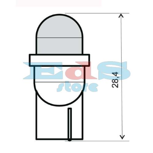 RMS led lamp 12V T10 w2,1X9,5d - blue