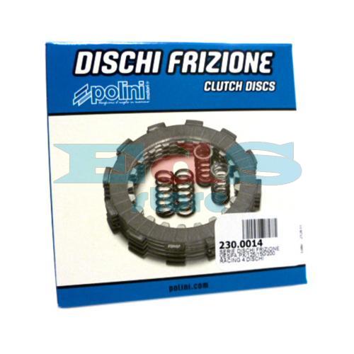 POLINI – KIT DISCOS DE EMBRAGUE 7pcs. CON MUELLES – VESPA 200 – GS160 – SS180 – 125 T5