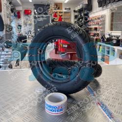 COPPIA CERCHIO TUBELESS INTERO - CON MICHELIN CITY GRIP SAVER 3.50-10 RUOTA DA 10 - NERO