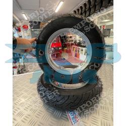 COPPIA CERCHIO TUBELESS INTERO - CON PIRELLI ANGEL 3.50-10 RUOTA DA 10 - GRIGIO