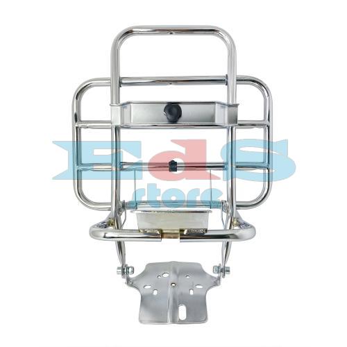 REAR CHROME LUGGAGE RACK WITH SPARE WHEEL HOLDER VESPA 50 PRIMAVERA ET3