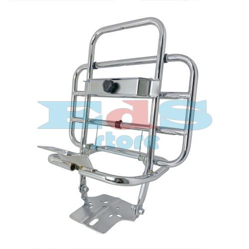 REAR CHROME LUGGAGE RACK WITH SPARE WHEEL HOLDER VESPA 50 PRIMAVERA ET3