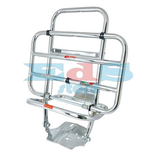 REAR CHROME LUGGAGE RACK WITH SPARE WHEEL HOLDER VESPA 50 PRIMAVERA ET3