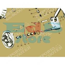 JAULA DE AGUJAS PARA EJE DE RUEDA VESPA PX 1ª SERIE 18X24X12 MM