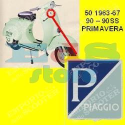 SCUDETTO PIAGGIO ALLUMINIO VESPA 50 - 90 - PRIMAVERA