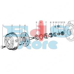 ANILLO SEEGER PARA RODAMIENTO DEL BUJE DE RUEDA DELANTERA Y RODAMIENTO CUÁDRUPLE – VESPA PX