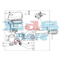 BUJE DE PLÁSTICO PARA BOMBA DE ACEITE VESPA PX - T5 - RALLY CON MEZCLADOR