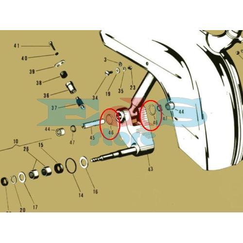 O-RING BISAGRA RUEDA DELANTERA 20X16X3mm.