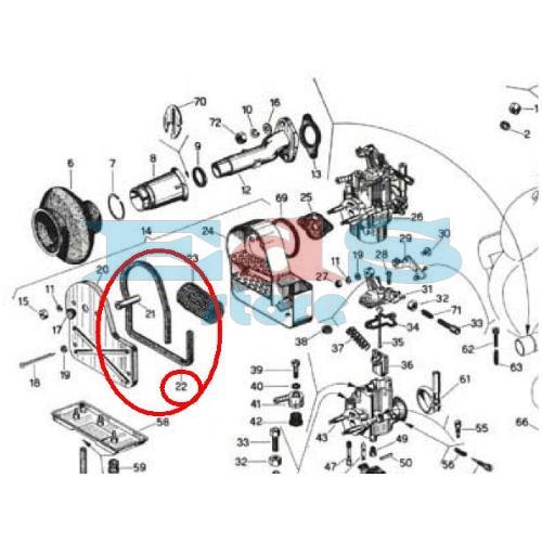 GASKET FOR AIR BOX VESPA PRIMAVERA - ET3 - 90