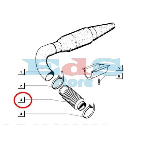 FLEXIBLE CONNECTING BELLOWS FOR AIR FILTER APE 50
