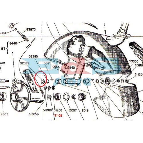 RONDELLA SU FORCELLA VESPA CON RUOTE DA 8 VNA VNB VB1 VM1 VM2 VN1 VN2 VL1 VL2 VL3 - 150 GS - 150 GL PRIMA SERIE
