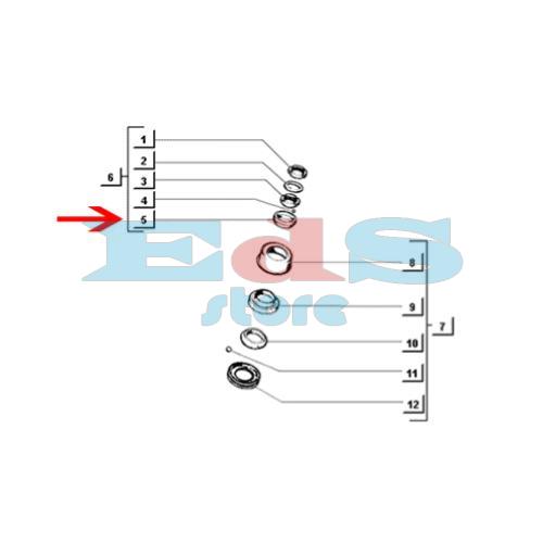 ELEMENT OF BALLS ON STEERING - UPPER PART - APE 50