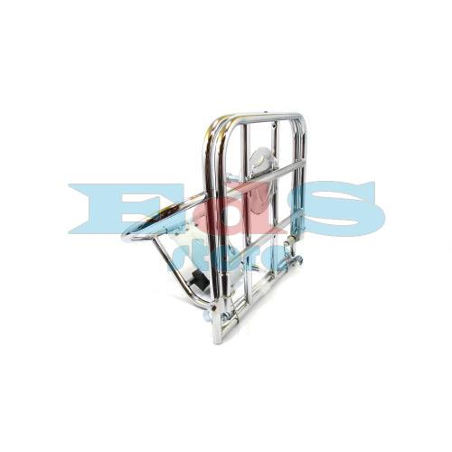 CHROME REAR LUGGAGE CARRIER WITH SPARE WHEEL HOLDER