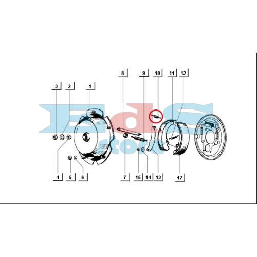 RESSORT MACHOIRES FREIN ARRIERE APE 50