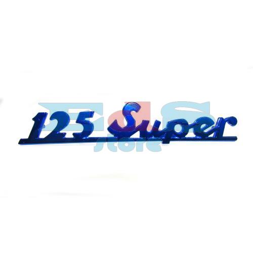 REAR EMBLEM "125 SUPER" SKYBLUE