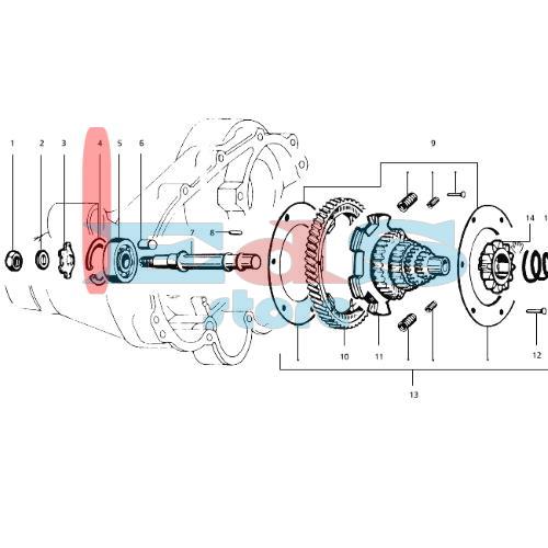 ANILLO SEEGER PARA RODAMIENTO DEL BUJE DE RUEDA DELANTERA Y RODAMIENTO CUÁDRUPLE – VESPA PX