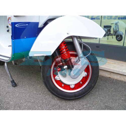 PIAGGIO VESPA PK 125 XL BITUBO MONO ANTERIORE VESPA - VASCHETTA UNITA - REGOLAZIONI: PRECARICO MOLLA MECCANICO, COMPRESSIONE, MOLLA ROSSA