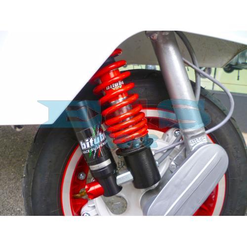 PIAGGIO VESPA PK 125 XL BITUBO MONO ANTERIORE VESPA - VASCHETTA UNITA - REGOLAZIONI: PRECARICO MOLLA MECCANICO, COMPRESSIONE, MOLLA ROSSA