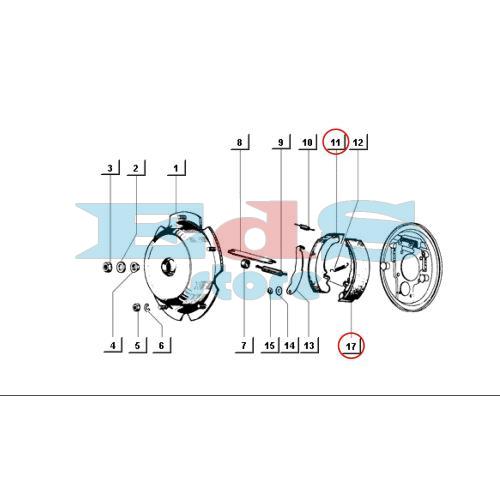 ZAPATILLAS FRENO TRASERO APE 50