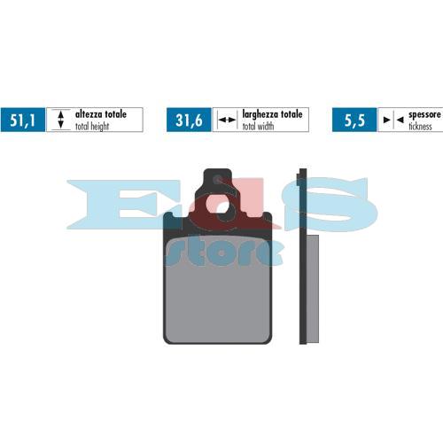 POLINI BRAKE PADS BRAKING - FRONT - VESPA PX