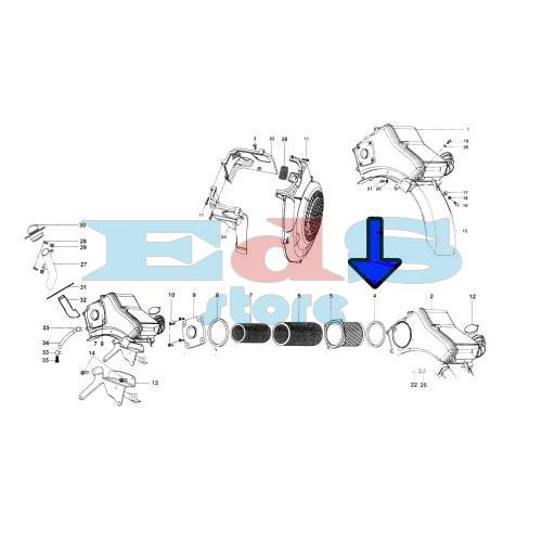 AIR FILTER BOX GASKET LML STAR 200 4T