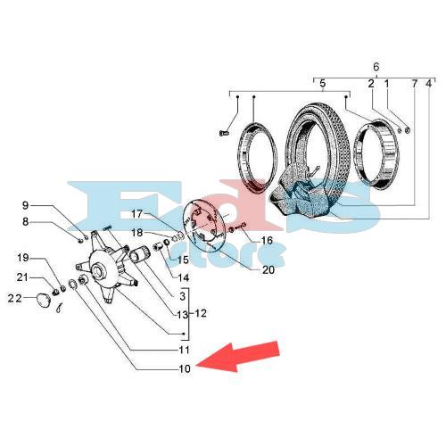 FRONT HUB BEARING CIRCLIP VESPA PK PX COSA