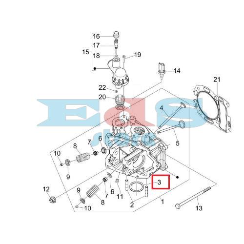 GUARNIZIONE SCARICO MOTORI Leader/Quasar 125-250cc - VESPA GT/GTL/GTS/GTV