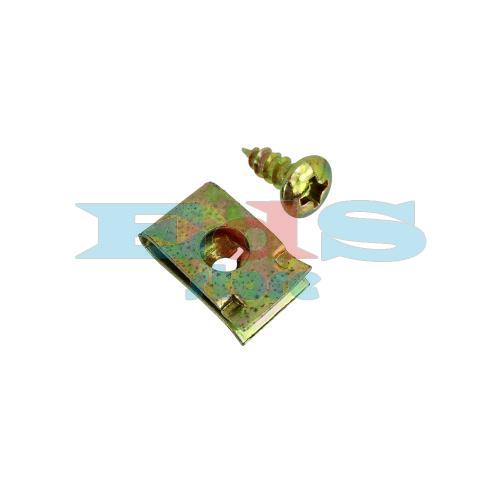 CLIP WITH SCREW M4X10mm - VARIOUS APPLICATIONS (USUALLY ON PLASTICS)