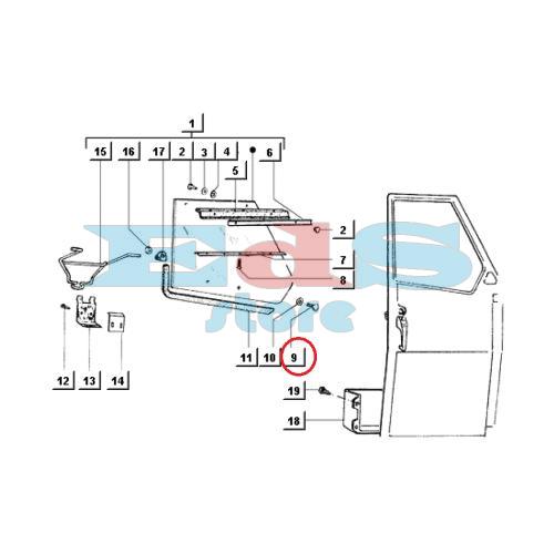 BULLONE PER FISSARE IL MECCANISMO CHIUSURA FINESTRINO APE 50 