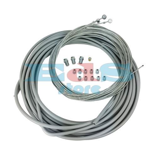 KIT TRANSMISSIONS VESPA - GAINE STANDARD EN METAL + CABLE + EMBOUTS + BARILLETS/ARRETS