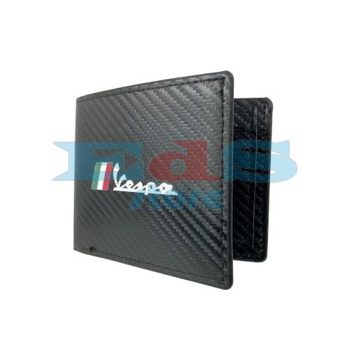 ECO-LEATHER VESPA BLACK WALLET 