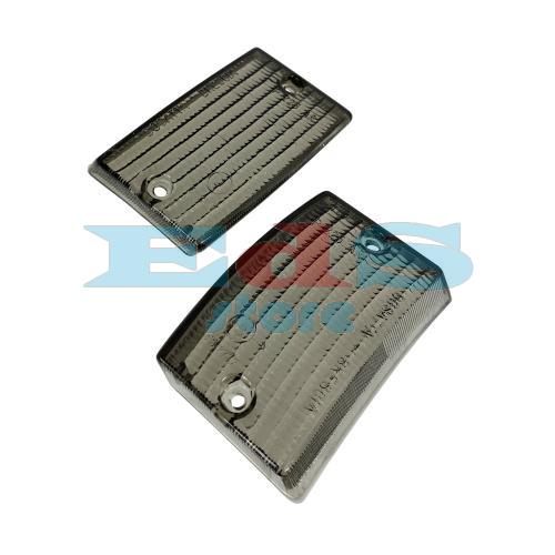 PAIR OF FRONT INDICATOR LENSES - VESPA PK S - SS - BLACK (SMOKED)