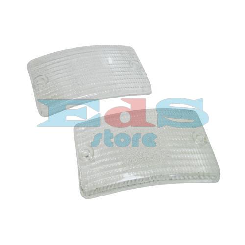 PAIR OF FRONT INDICATOR LENSES - VESPA PK - XL - HP - RUSH - N - FL - WHITE