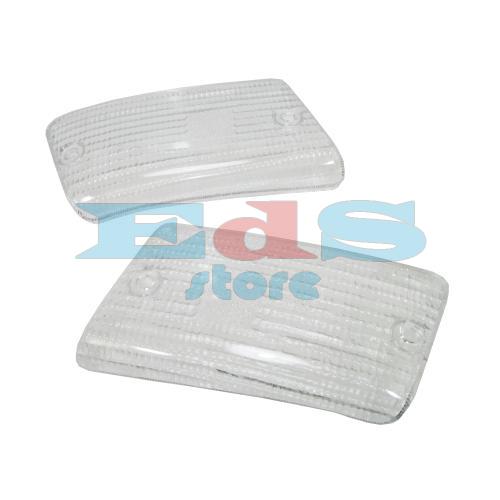 PAIR OF REAR INDICATOR LENSES - VESPA PK - XL - HP - RUSH - N - FL - WHITE