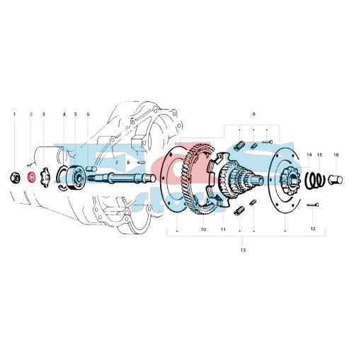 RONDELLA INGRANAGGIO MULTIPLO VESPA PX - COSA - T5 - RALLY