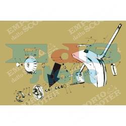 PARAOLIO MOZZO RUOTA ANTERIORE VESPA PX FINO AL 1982 (PERNO DA 16mm 16X22X3)