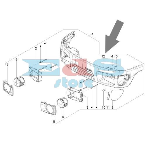 FRONT MASK / BUMPER APE 50
